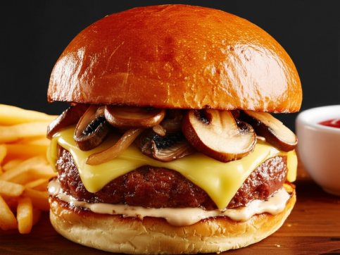 mushroom-swiss-burger